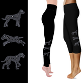 Rhinestone Great Dane Leggings - Full and Capri  Natural Ears